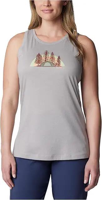 Columbia Bluff Mesa Tank Top (Columbia Grey Heather/Happier Outdoors) Women's Sleeveless Cover