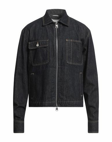 Alexander Mcqueen Man Denim outerwear Blue Cotton, Calfskin Cover