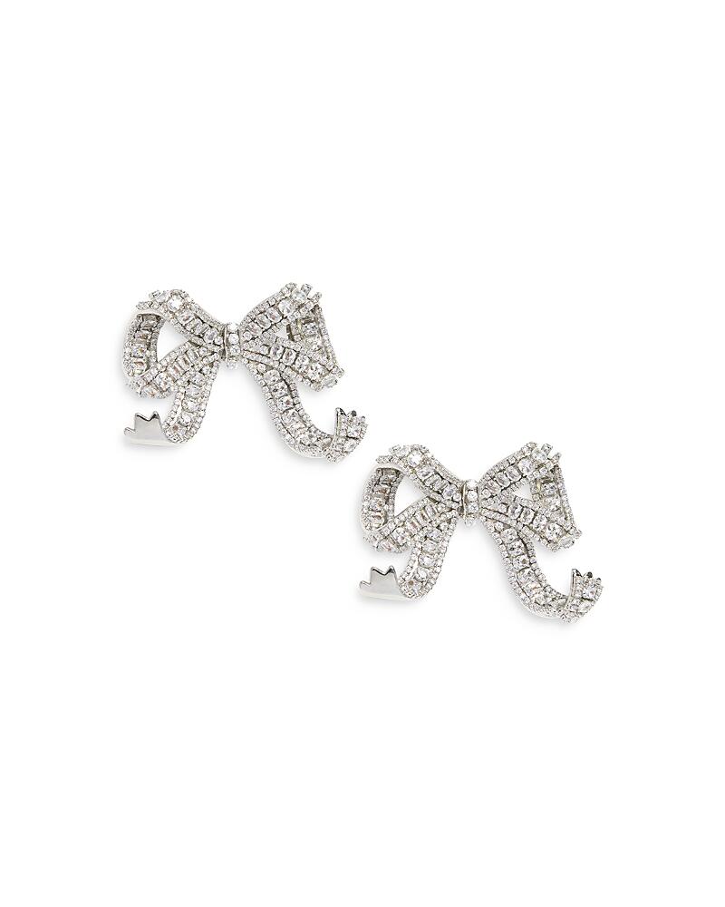 Self-Portrait Crystal Bow Clip On Earrings Cover