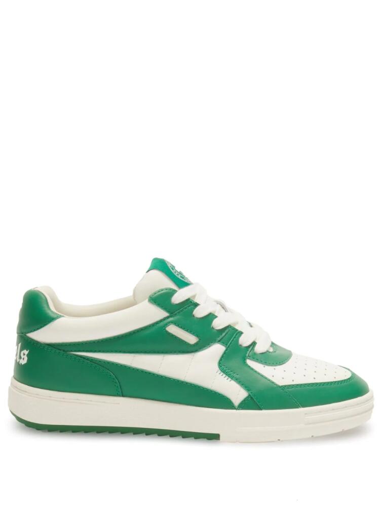 Palm Angels University lace-up leather sneakers - Green Cover