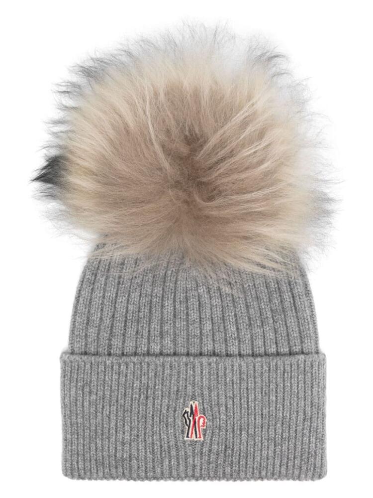 Moncler Grenoble pompom beanie hat - Grey Cover