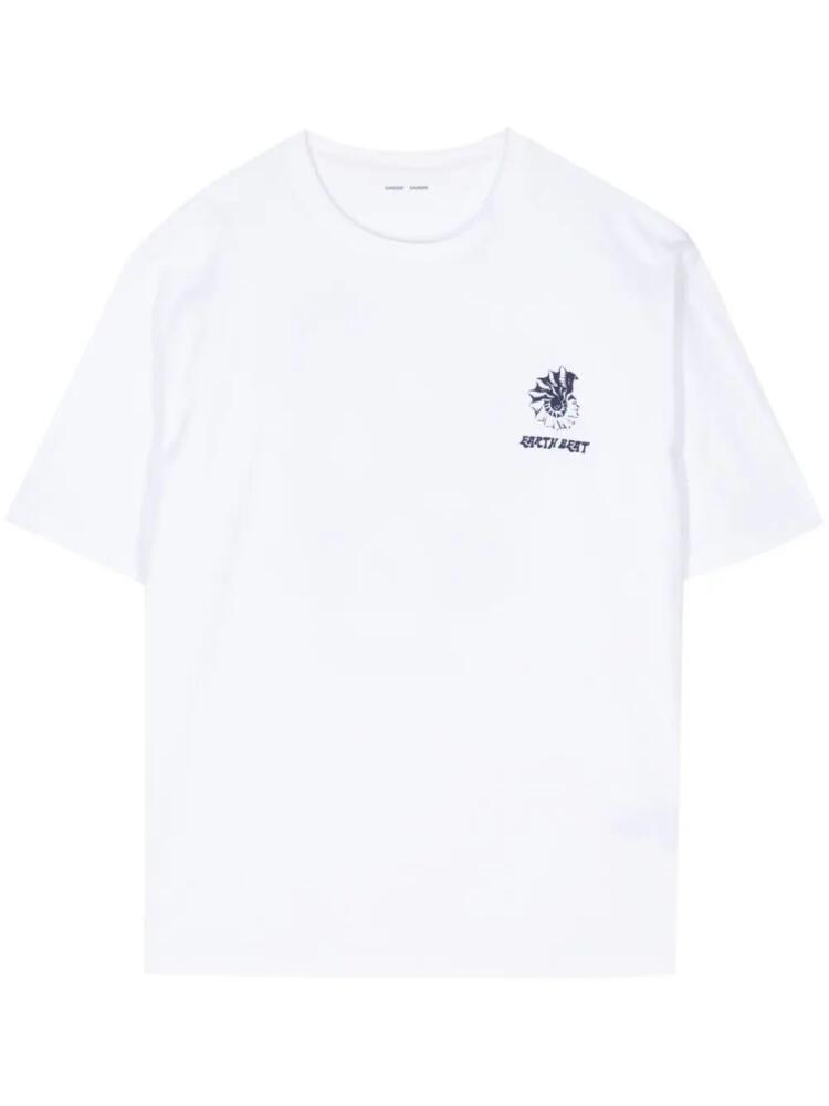 SAMSOE SAMSOE Wind Down organic cotton T-shirt - White Cover