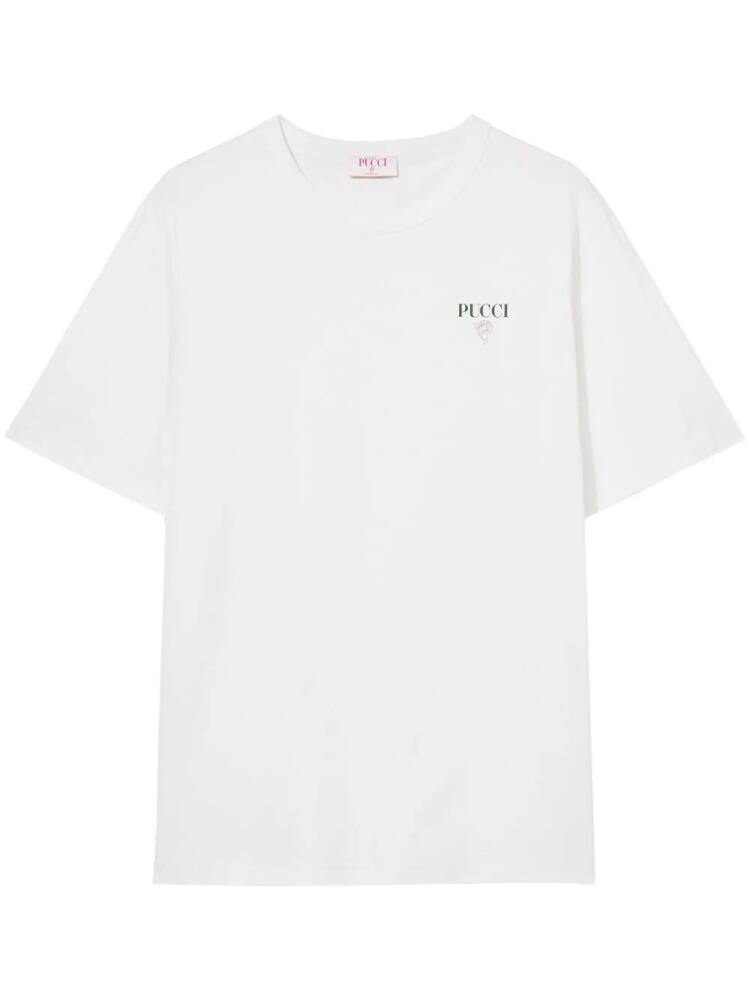 PUCCI logo-print cotton T-shirt - White Cover