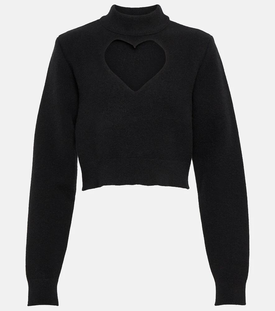 Alaïa Keyhole virgin wool cropped sweater Cover