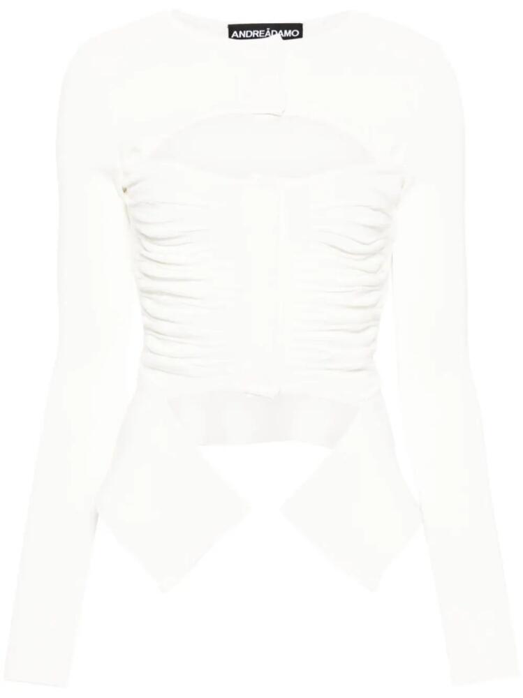 ANDREĀDAMO X Ray knitted cardigan - White Cover