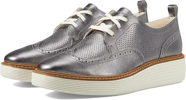 Cole Haan Originalgrand Platform Wing Tip Oxford (Pewter Metallic) Women's Shoes Cover