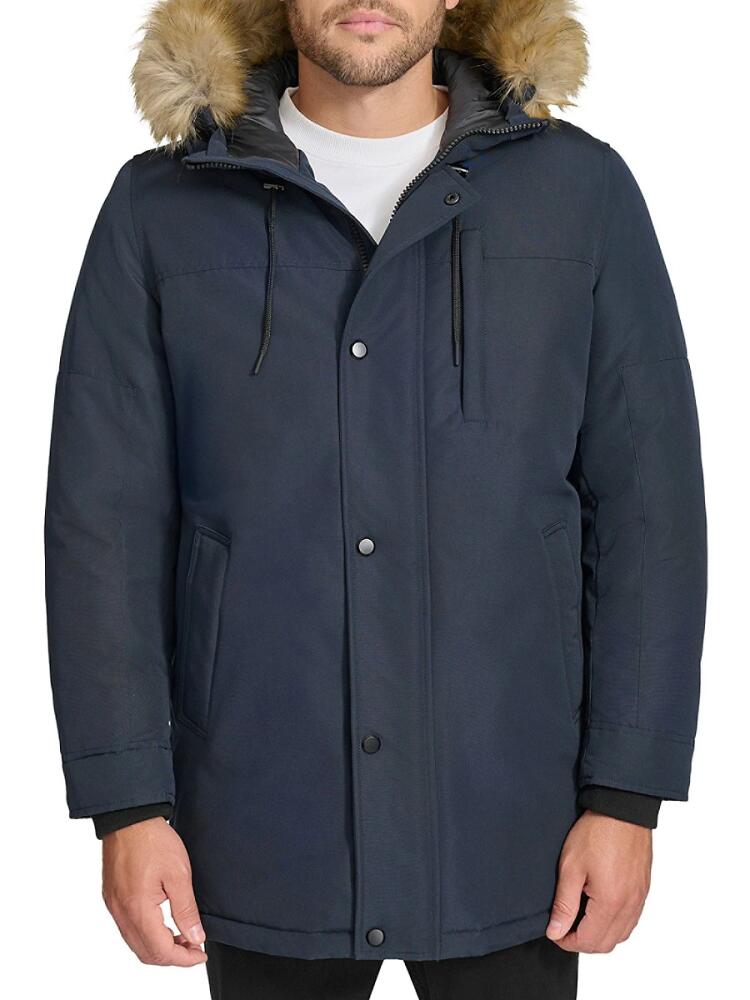 Calvin Klein Men's Arctic Faille Parka Jacket - Navy Cover