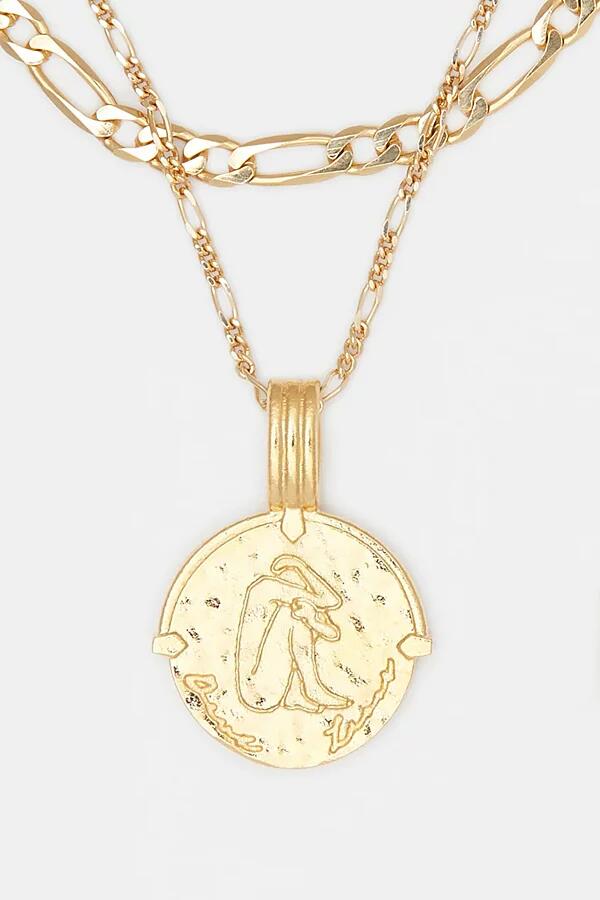 Deux Lions Jewelry Gold Sicilian Zodiac Layered Necklace in Cancer Cover