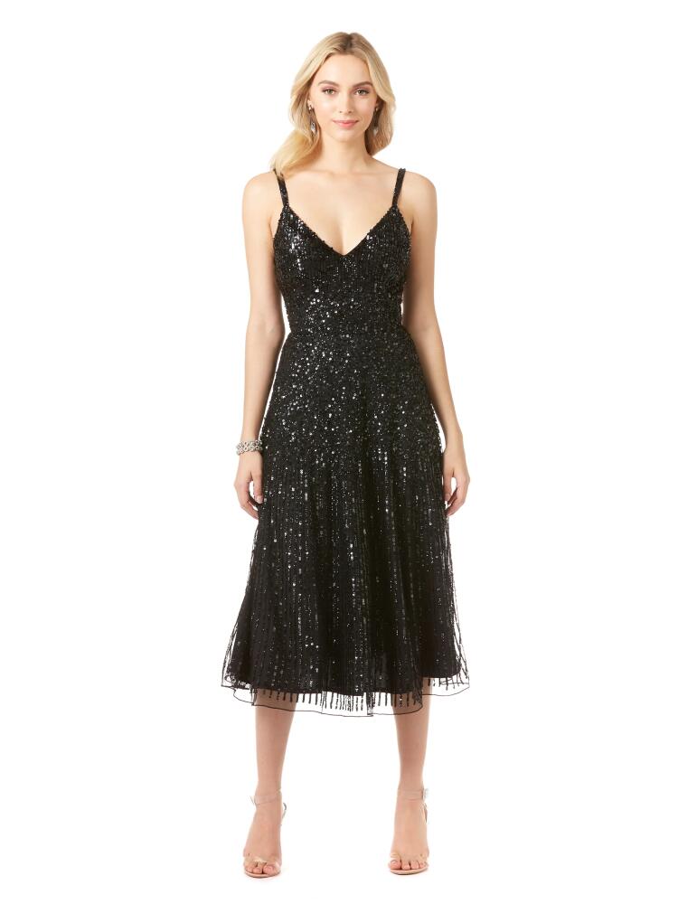 LARA New York Flowing, Sequin Midi Dress in Black Cover