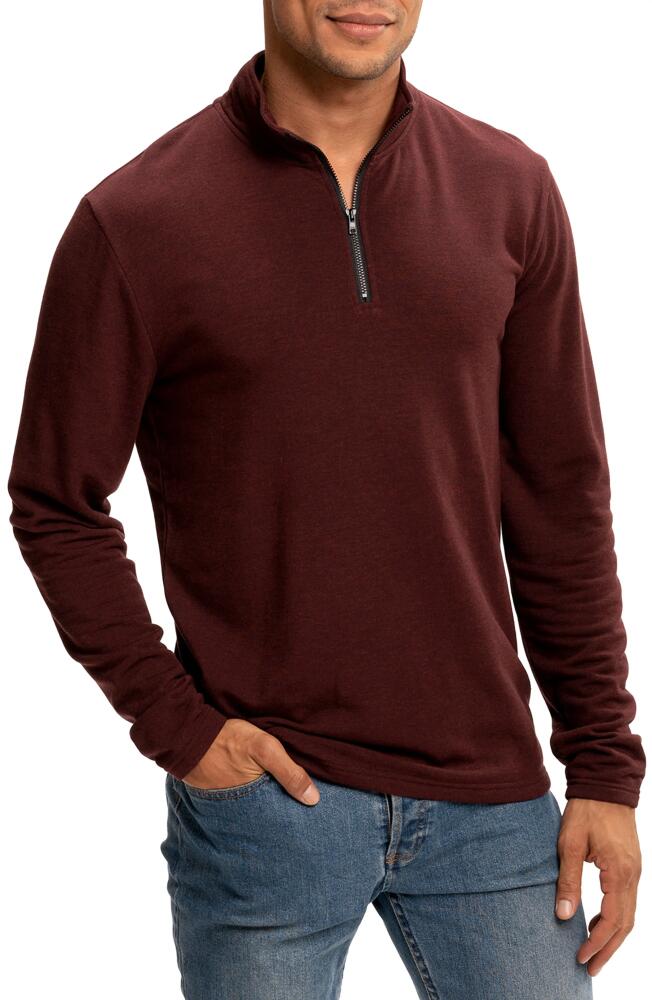 Threads 4 Thought Kace Quarter Zip Pullover in Heather Royal Burgundy Cover