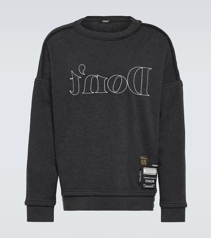 Undercover Embroidered cotton-blend sweatshirt Cover