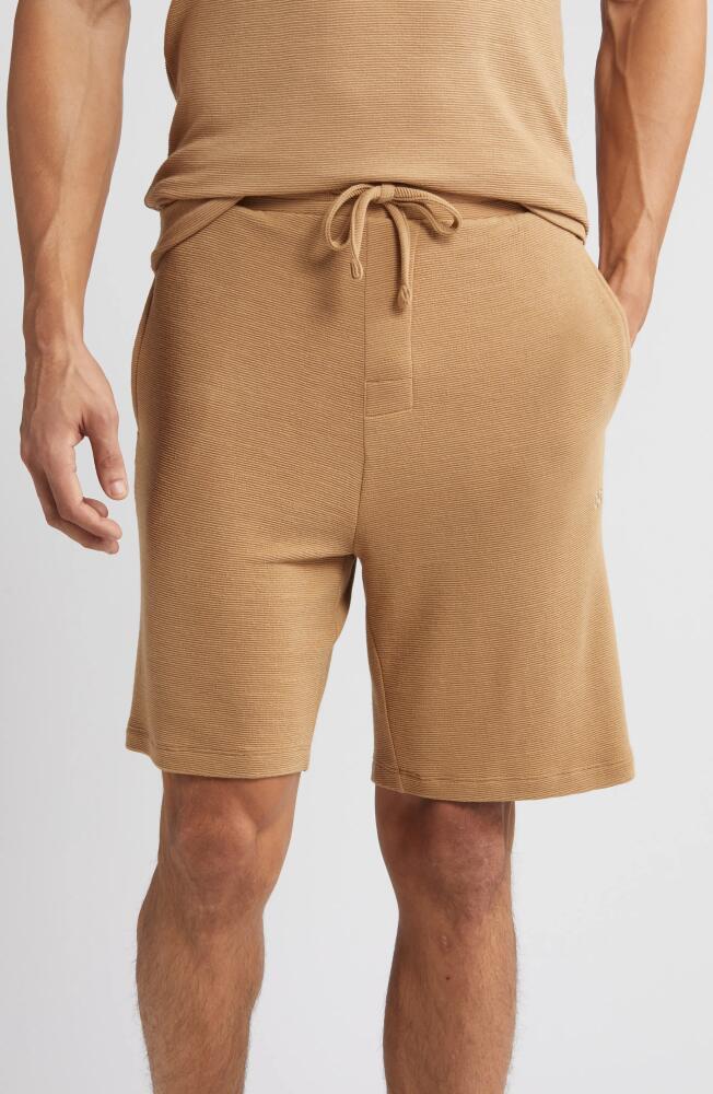 BOSS Ribbed Pajama Shorts in Medium Beige Cover