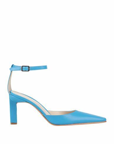 Luca Valentini Woman Pumps Azure Soft Leather Cover