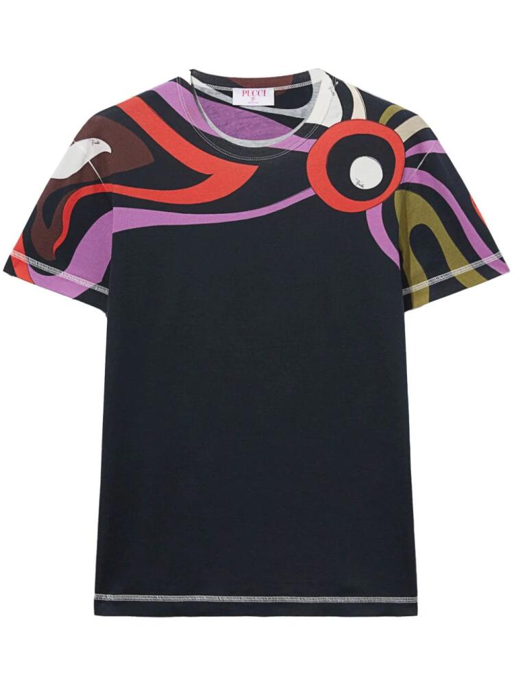 PUCCI Marmo-print cotton T-shirt - Black Cover