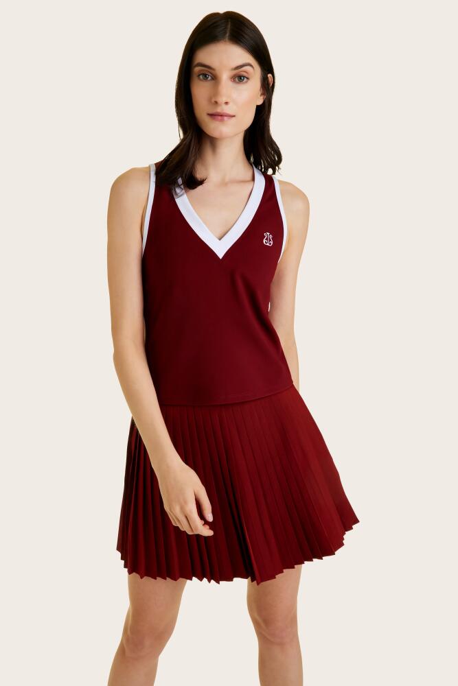 ALALA Tennis Tank in Garnet Cover