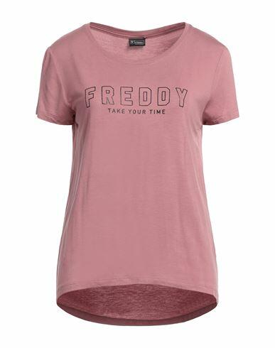 Freddy Woman T-shirt Pastel pink Viscose, Elastane Cover