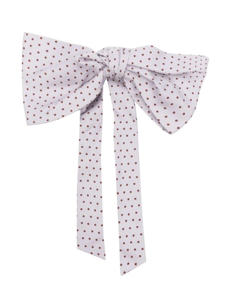 ETRO polka-dot print silk bow - Neutrals Cover