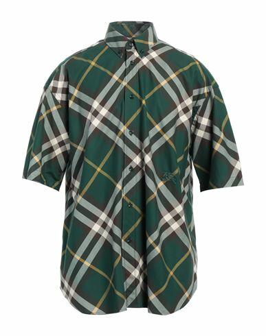 Burberry Prorsum Man Shirt Green Cotton Cover