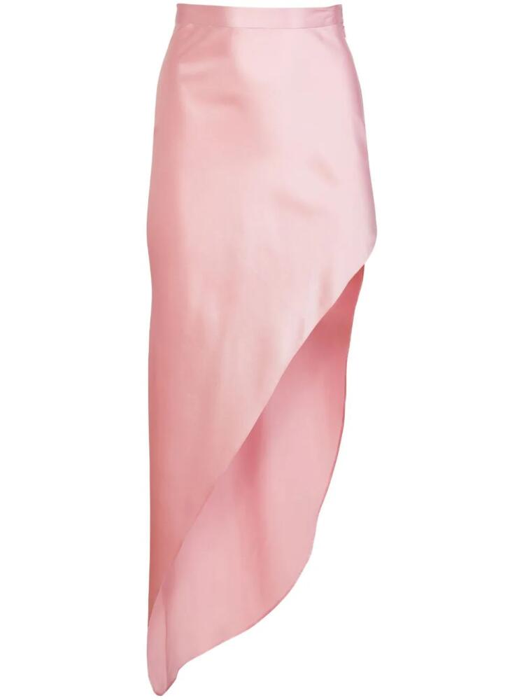 Fleur Du Mal high-waisted asymmetric skirt - Pink Cover