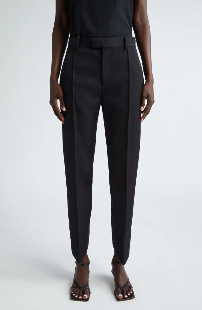 Bottega Veneta Sartorial Wide Leg Wool Twill Trousers in Black Cover