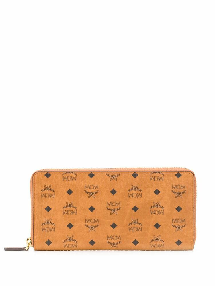 MCM large zip-around wallet - Brown Cover