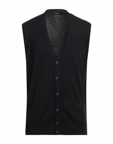 Alpha Studio Man Cardigan Midnight blue Merino Wool Cover