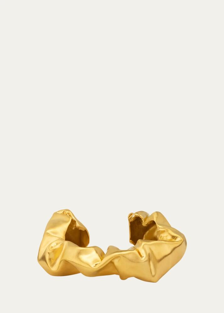 Completedworks 14K Gold-Plated Brass Scrunch Cuff Bracelet Cover