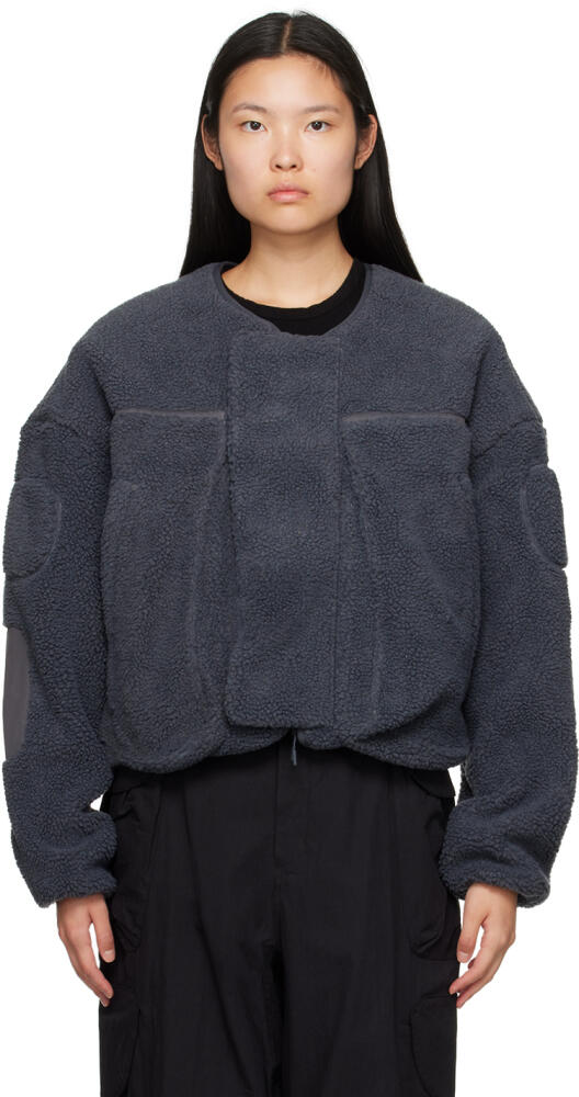 Entire Studios Gray Fluffy Jacket Cover