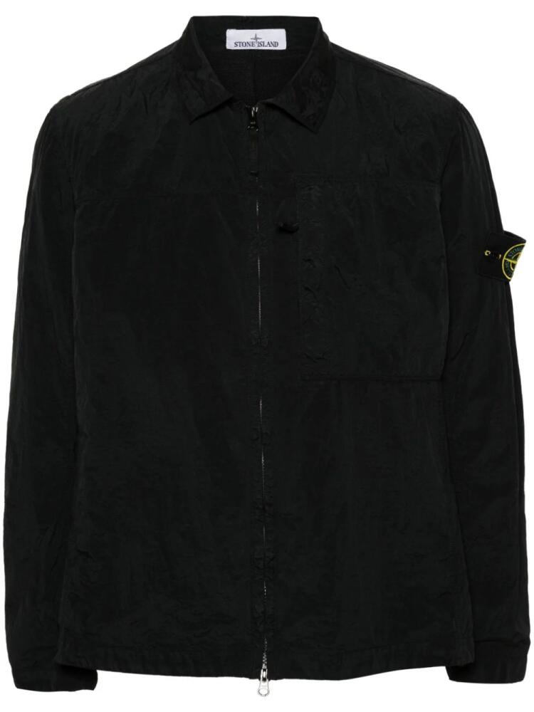 Stone Island Compass-badge overshirt - Black Cover