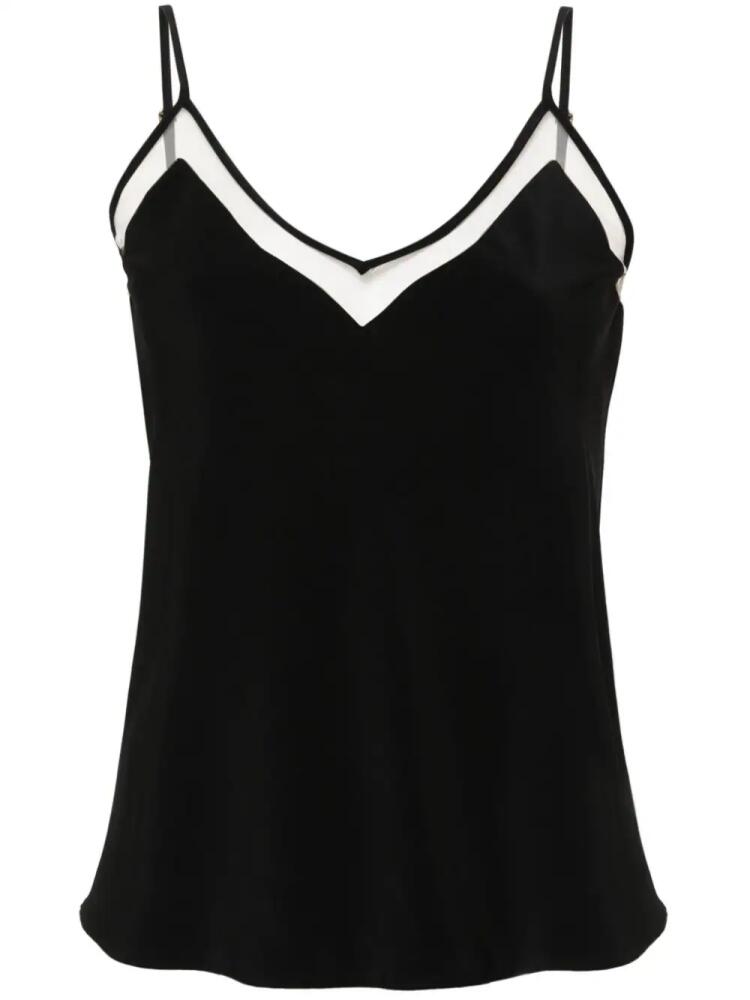 NISSA mesh-panel tank top - Black Cover