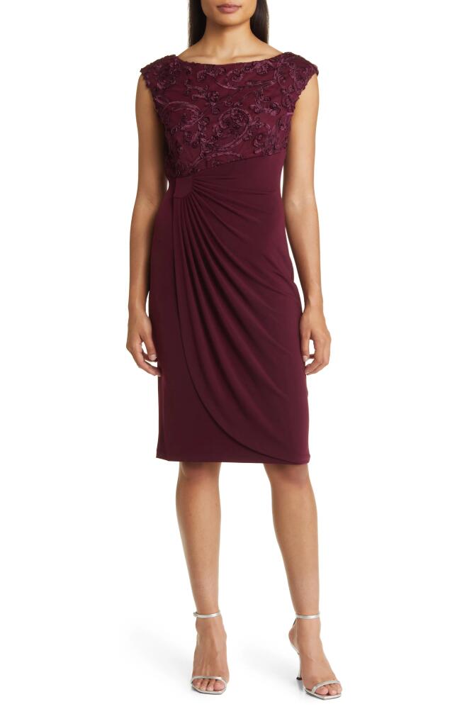 Connected Apparel Soutache Bodice Dress in Bordeaux Cover