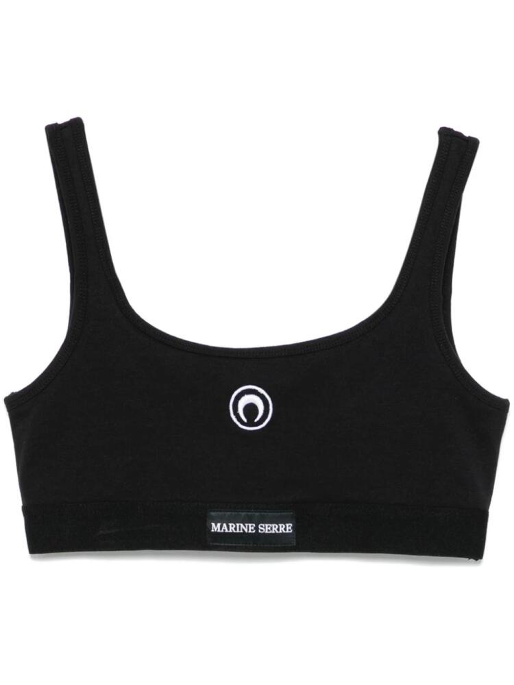 Marine Serre moon-logo bra top - Black Cover