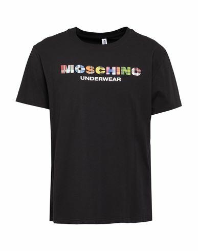 Moschino Man Undershirt Black Cotton, Elastane Cover