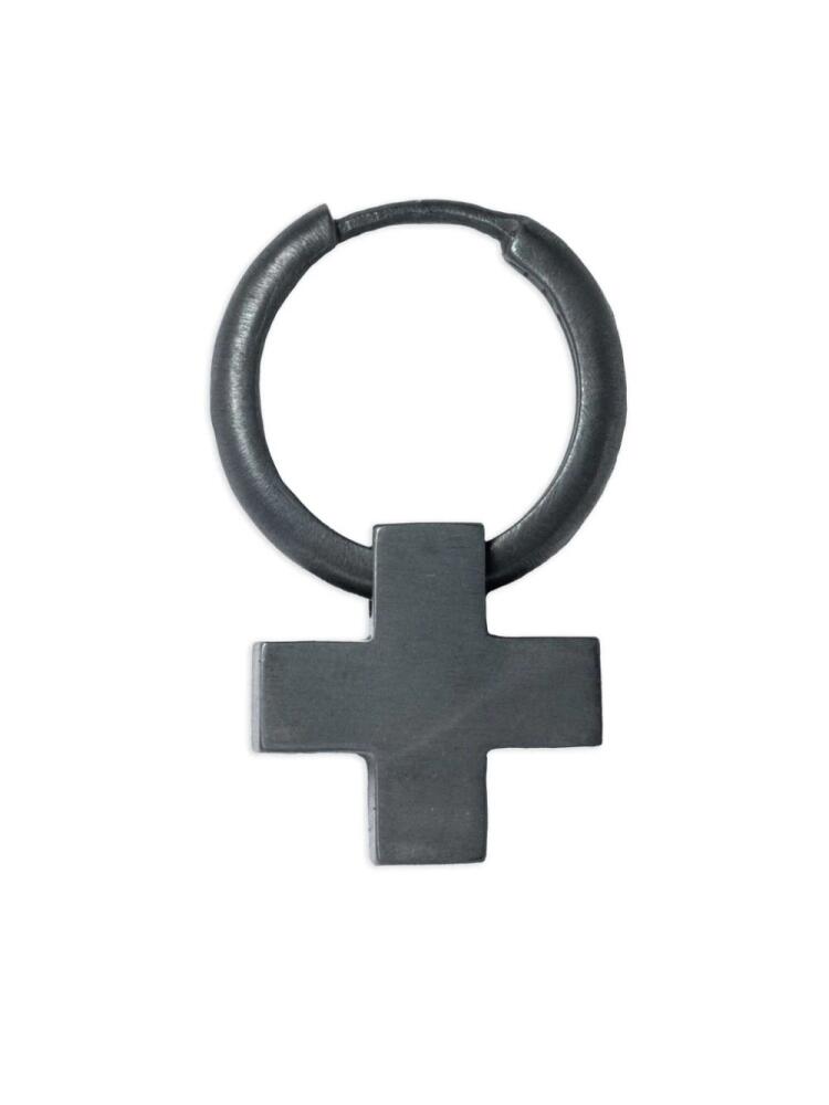 Parts of Four cross-charm hoop earring - Black Cover