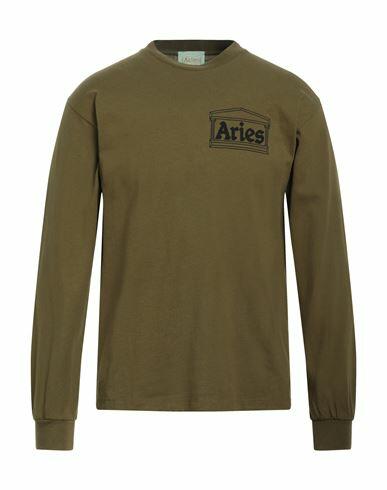 Aries Man T-shirt Military green Cotton Cover