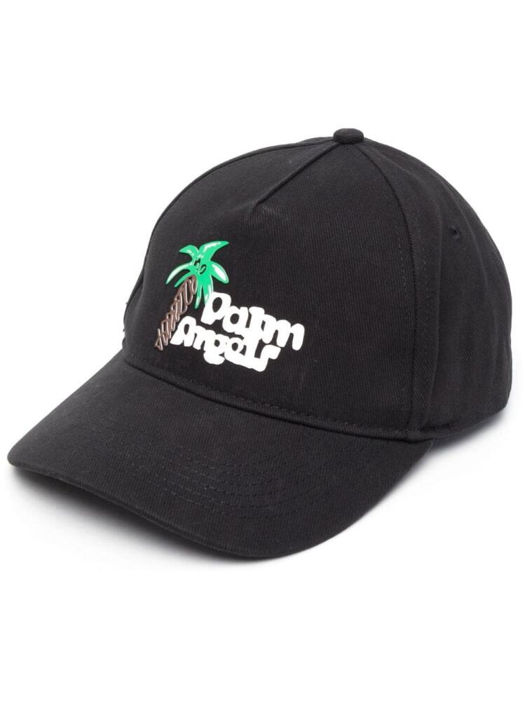 Palm Angels Sketchy logo-print baseball cap - Black Cover