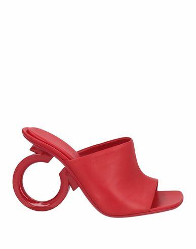 Ferragamo Woman Sandals Red Lambskin Cover