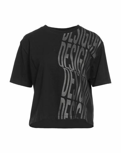 Desigual Woman T-shirt Black Cotton Cover