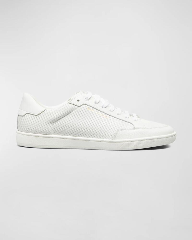 Saint Laurent Men's SL/06 Signature Perforated Leather Low-Top Sneakers Cover