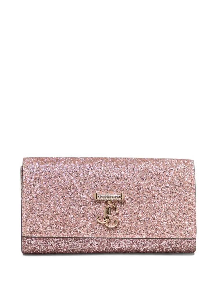 Jimmy Choo Avenue sequin-embellished clutch - Pink Cover