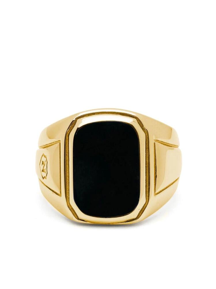 Nialaya Jewelry oblong gold-plated signet ring Cover