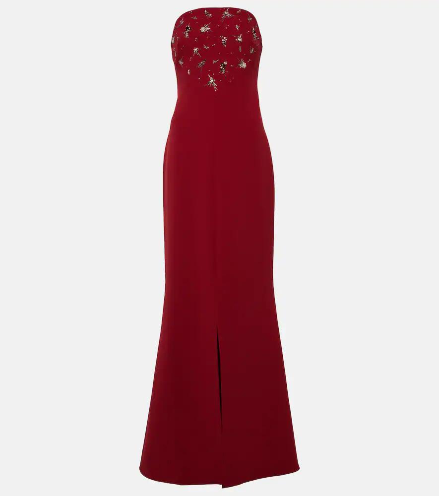 Safiyaa Makkari embellished strapless crêpe gown Cover