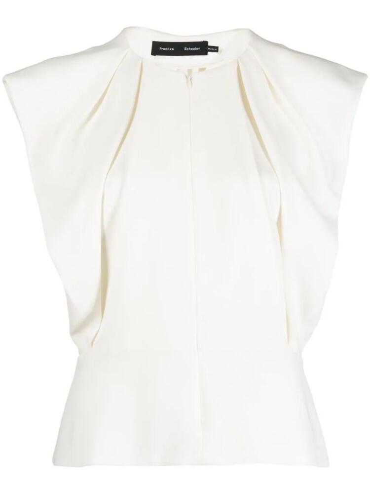 Proenza Schouler pleat-detail sleeveless top - White Cover