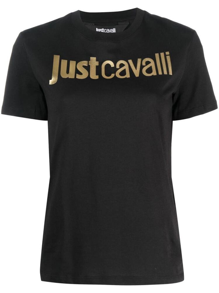 Just Cavalli embossed-logo cotton T-shirt - Black Cover