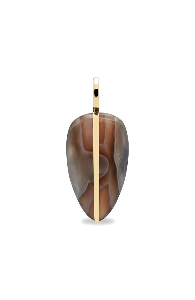 BY PARIAH Large Pebble Pendant in Brown/White Cover