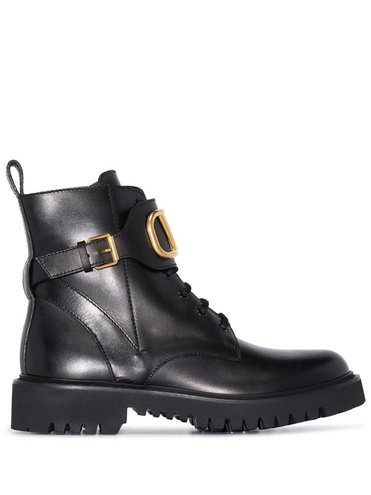 Valentino Garavani VLogo Signature 35mm leather boots - Black Cover