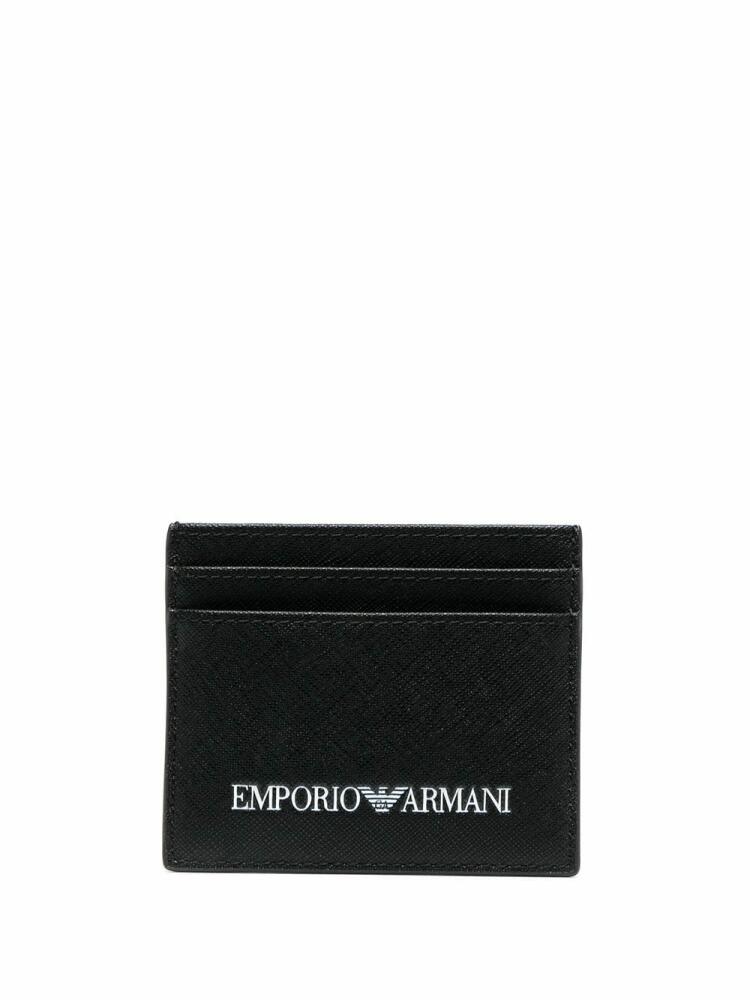 Emporio Armani logo-print cardholder - Black Cover