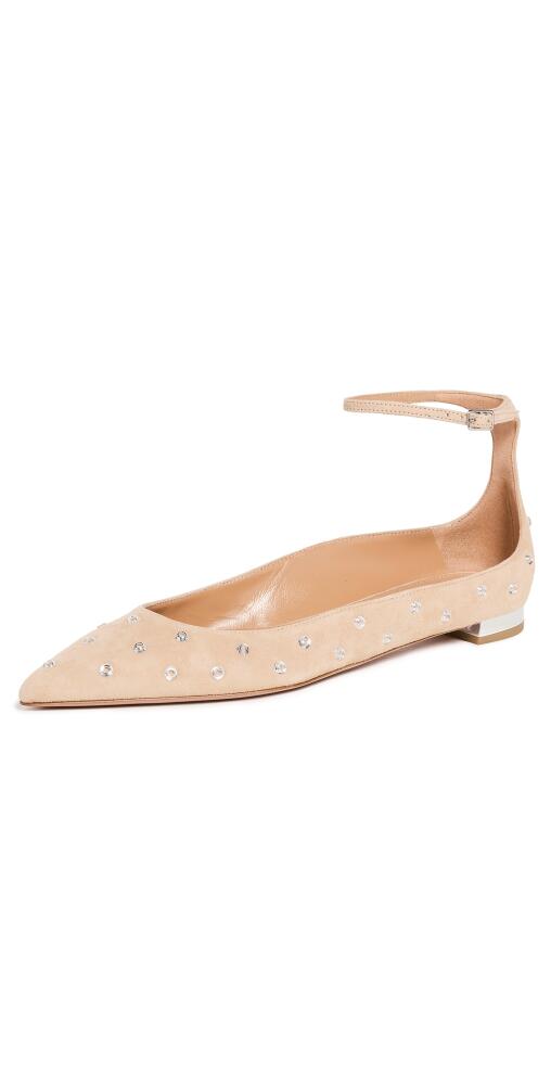 Aquazzura Love Affair Crystal Flats New Nude Cover