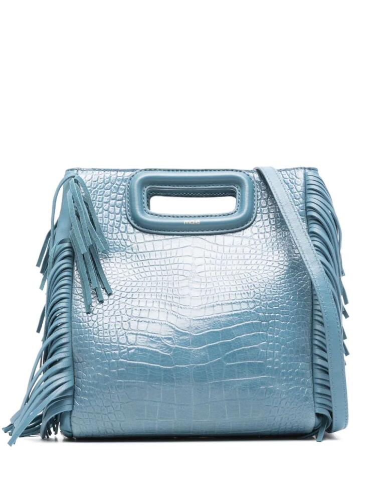 Maje M fringed tote bag - Blue Cover