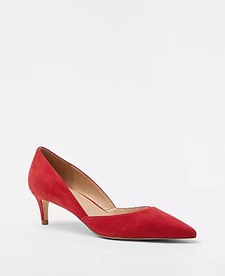 Ann Taylor Suede D'Orsay Pumps Cover